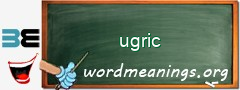 WordMeaning blackboard for ugric